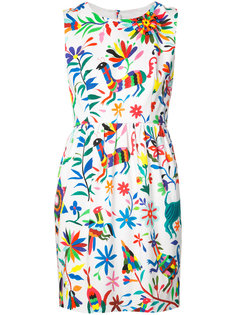 sleveless floral and animal print dress Milly