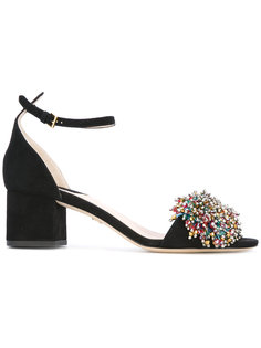 embellished pom pom sandals Elie Saab