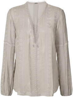 sheer long sleeve blouse Elie Tahari