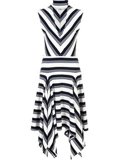 асимметричное платье с глубоким V-образным вырезом Derek Lam 10 Crosby