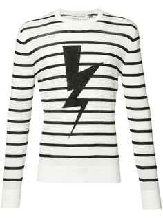 striped lightning bolt sweatshirt Neil Barrett