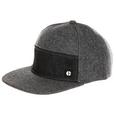 Бейсболка с прямым козырьком Caterpillar Wool 5 Panel Cap Dark Heather Grey