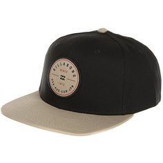 Бейсболка с прямым козырьком Billabong Rotor Snapback Black/Tan