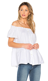 Off the shoulder button up top - Red Valentino