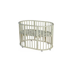 Кроватка овальная, Николь,, Мой Малыш, слоновая кость