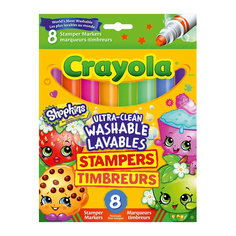 Фломастеры штампики, 8 шт., Shopkins, Crayola