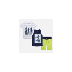 Комплект: футболка, майка и шорты для мальчика Mayoral