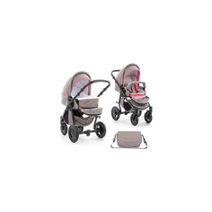 Коляска 2 в 1 Smart, Tutis, серый/розовый