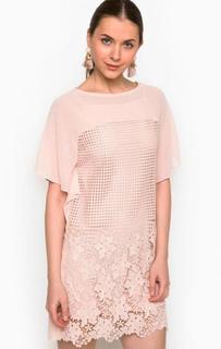 Короткое розовое платье Pinko