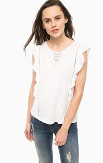 Белый топ с ажурными вставками Mustang