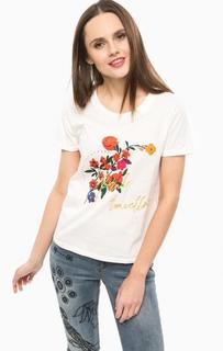 Футболка из хлопка с цветочным принтом Desigual