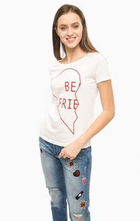 Хлопковая футболка с круглым вырезом Only