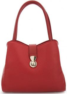 Красная кожаная сумка со съемным ремнем Fiato