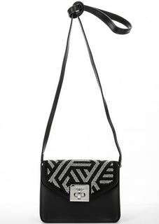 Черная кожаная сумка через плечо Tosca BLU