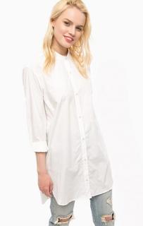 Белая туника-рубашка из хлопка Replay