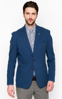 Хлопковый пиджак синего цвета Lerros