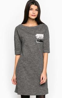 Платье из хлопка с отворотами на рукавах Pennyblack