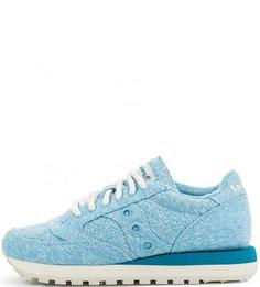 Синие текстильные кроссовки Saucony