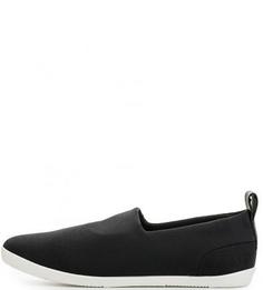 Черные слипоны с кожаной вставкой Vagabond