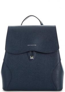 Синий кожаный рюкзак Cromia