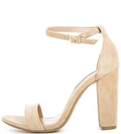 Замшевые босоножки на устойчивом каблуке Steve Madden