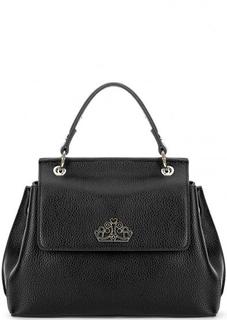 Черная сумка с одним отделом Fornarina