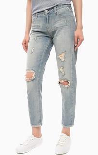 Рваные джинсы с металлическим декором Replay