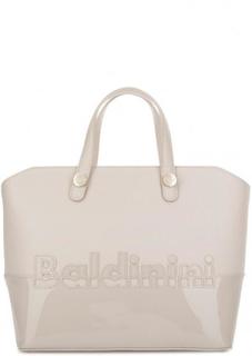 Кожаная сумка с лаковыми вставками Baldinini