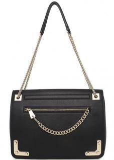 Черная кожаная сумка через плечо Furla