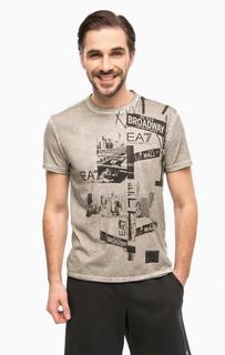 Хлопковая футболка с круглым вырезом EA7