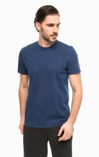 Синяя хлопковая футболка EA7