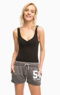 Топ-боди черного цвета из хлопка Superdry