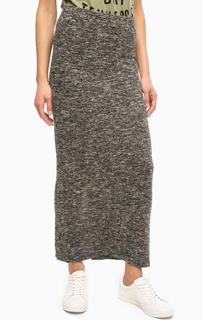 Длинная серая юбка с разрезом Superdry