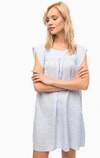 Льняное платье свободного кроя в полоску Pennyblack