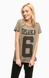 Футболка цвета хаки с короткими рукавами Superdry