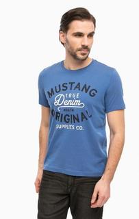Хлопковая футболка с круглым вырезом Mustang