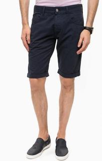 Синие шорты из хлопка с отворотами Armani Jeans