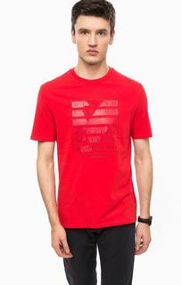 Красная хлопковая футболка Armani Jeans