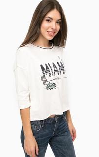 Белый свитшот с нашивками Tom Tailor Denim