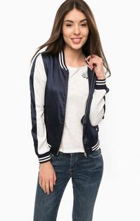 Синяя куртка с контрастными вставками Tom Tailor Denim