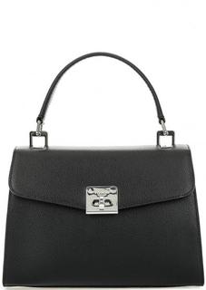 Сумка из гладкой кожи с откидным клапаном Tosca BLU