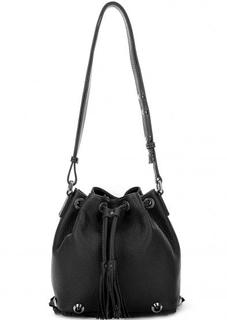 Черная кожаная сумка через плечо Tosca BLU