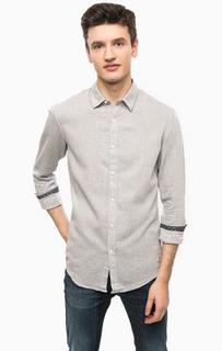 Приталенная рубашка из хлопка Tom Tailor Denim