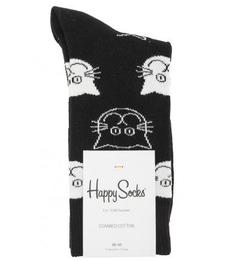 Черные хлопковые носки Happy Socks