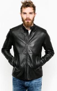 Куртка из натуральной кожи черного цвета Calvin Klein Jeans