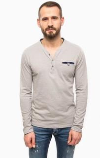 Хлопковая футболка с треугольным вырезом Gas