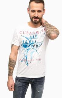 Белая футболка с ярким принтом Gas