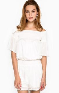 Короткий белый комбинезон Patrizia Pepe