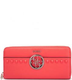 Кошелек на молнии с логотипом бренда Guess