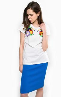 Футболка из хлопка с декоративной отделкой Pinko